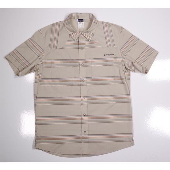 Patagonia Mens Long Haul Western Shirt Short Sleeve Snap Button Button-Up Medium - Picture 1 of 7